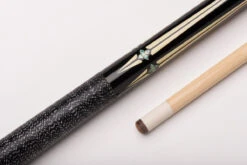 CUEL BE0-047 Billard-Queue Für Poolbillard, 2-teilig, Mit Klebeleder, Vollholz-Oberteil, Leinen-Griffband, 5/16-18-Gewinde