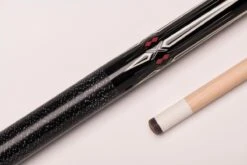 CUEL BE0-054 Billard-Queue Für Poolbillard, 2-teilig, Mit Klebeleder, Vollholz-Oberteil, Leinen-Griffband, 5/16-18-Gewinde