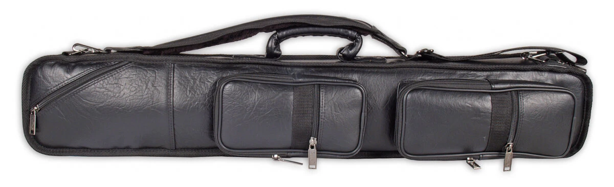 Buffalo Billard-Queuetasche Tournament 4/8, Schwarz, Aus Hochwertigem Kunstleder, Mit Fünf Außentaschen Für Zubehör, Tragegriff Und Schultergurt 1 Buffalo Billard-Queuetasche Tournament 4/8, Schwarz, Aus Hochwertigem Kunstleder, Mit Fünf Außentaschen Für Zubehör, Tragegriff Und Schultergurt