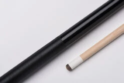 CUEL Code Black Billard-Queue Schwarz Für Poolbillard, 2-teilig, Mit Vollholz-Oberteil, Leinen-Griffband, 3/8x10-Gewinde