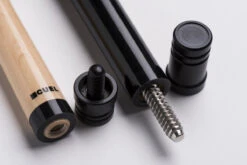 CUEL Code Black Billard-Queue Schwarz Für Poolbillard, 2-teilig, Mit Vollholz-Oberteil, Leinen-Griffband, 3/8x10-Gewinde -Billardladen cuel code black pool billard queue3