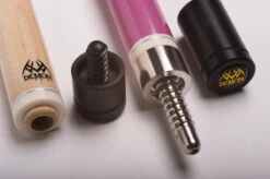 Demon DF0-004 Billard-Queue Für Poolbillard, 2-teilig, Mit Totenkopfdesign, Klebeleder, Vollholz-Oberteil, Leinen-Griffband Inkl. Gewindeschoner -Billardladen demon df0 004 pool billard queue 2 teilig mit klebeleder4