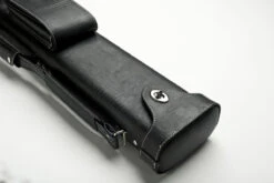 Cuel Billard-Köcher „Hustler Black“ 3/5 Für Pool-Billard-Queues, Schwarz, Aus Feinem Kunstleder, Mit Drei Seitentaschen Für Billardzubehör