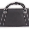 Laperti Billard-Queuetasche De Luxe 2/6 Schwarz, Aus Hochwertigem Kunstleder, Mit Innentaschen Für Zubehör, Tragegriff Und Schultergurt
