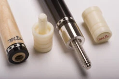 MIT MF1-016 Pool-Billard-Queue, 2-teilig, Mit Klebeleder, Vollholz-Oberteil, Leinen-Griffband, Inkl. Gewindeschoner -Billardladen mit mf1 016 pool billard queue 2 teilig mit klebeleder4