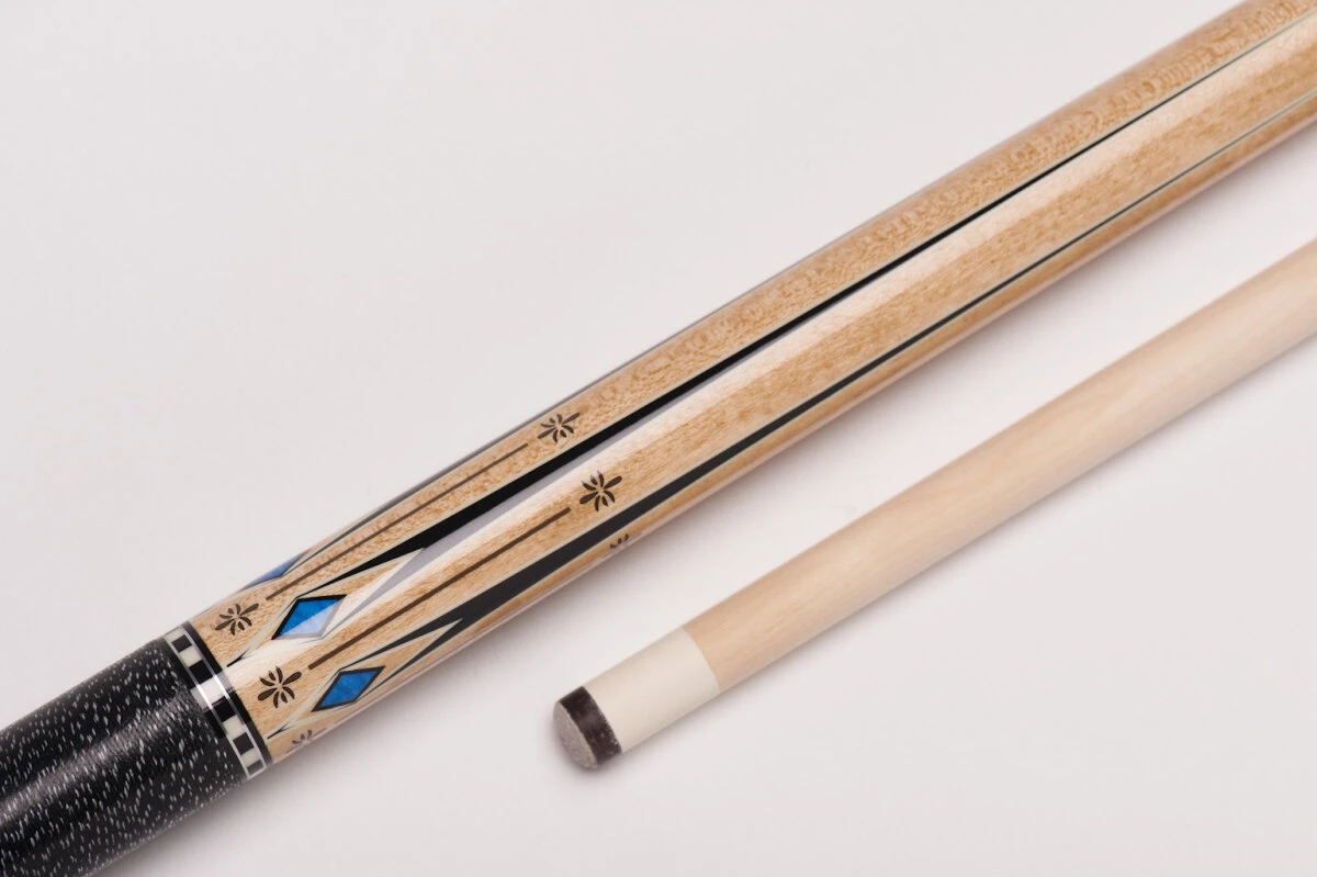 MIT MF1-019 Pool-Billard-Queue, 2-teilig, Mit Klebeleder, Vollholz-Oberteil, Leinen-Griffband, Inkl. Gewindeschoner 1 MIT MF1-019 Pool-Billard-Queue, 2-teilig, Mit Klebeleder, Vollholz-Oberteil, Leinen-Griffband, Inkl. Gewindeschoner