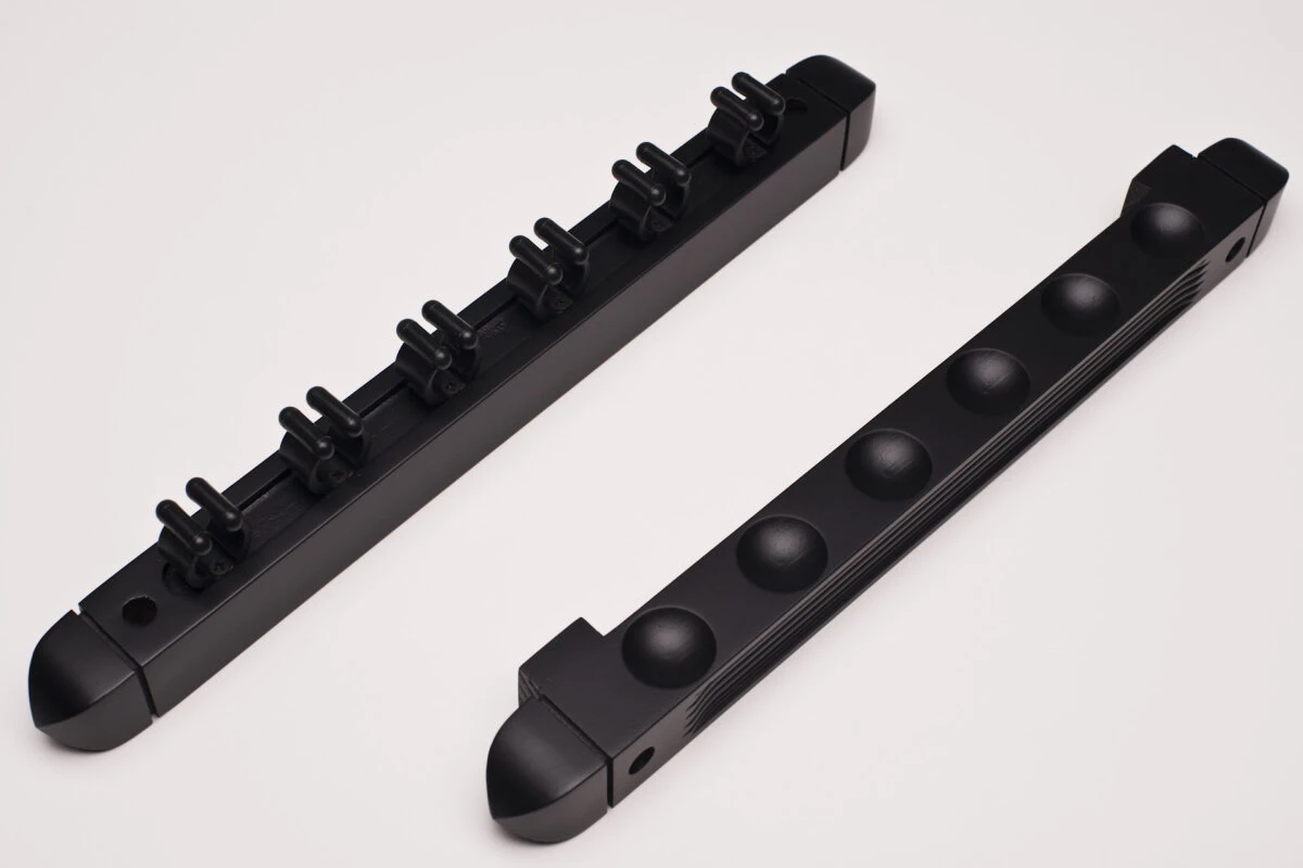 Wandhalterung Für Sechs Queues, Holz, Schwarz 1 Wandhalterung Für Sechs Queues, Holz, Schwarz