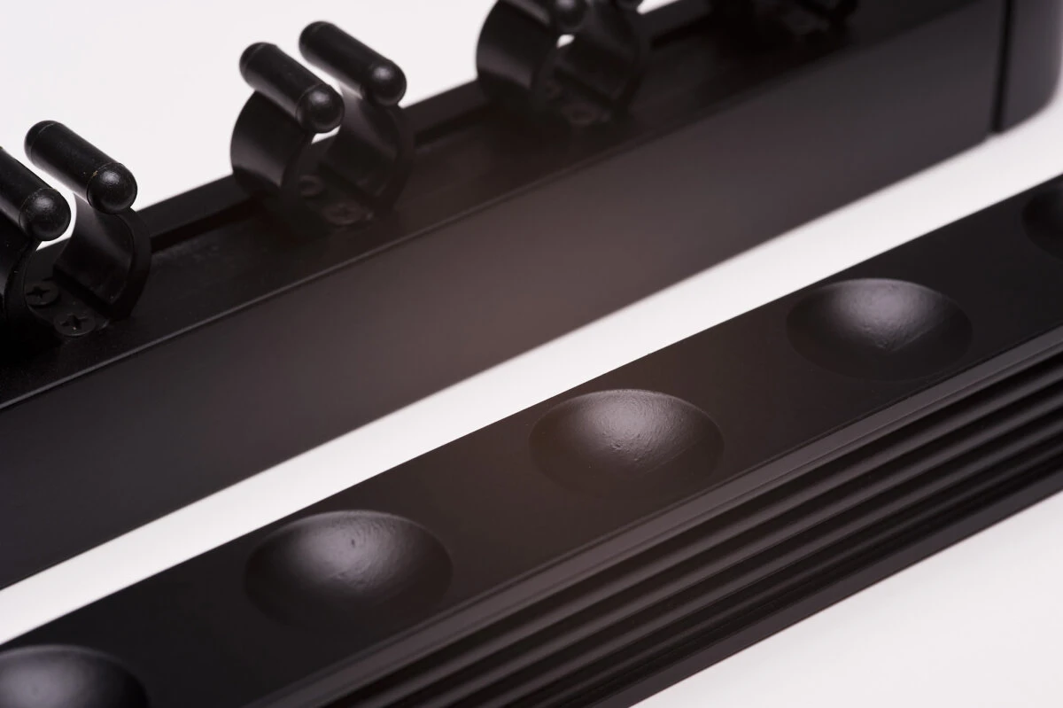 Wandhalterung Für Sechs Queues, Holz, Schwarz 2 Wandhalterung Für Sechs Queues, Holz, Schwarz – Bild 2