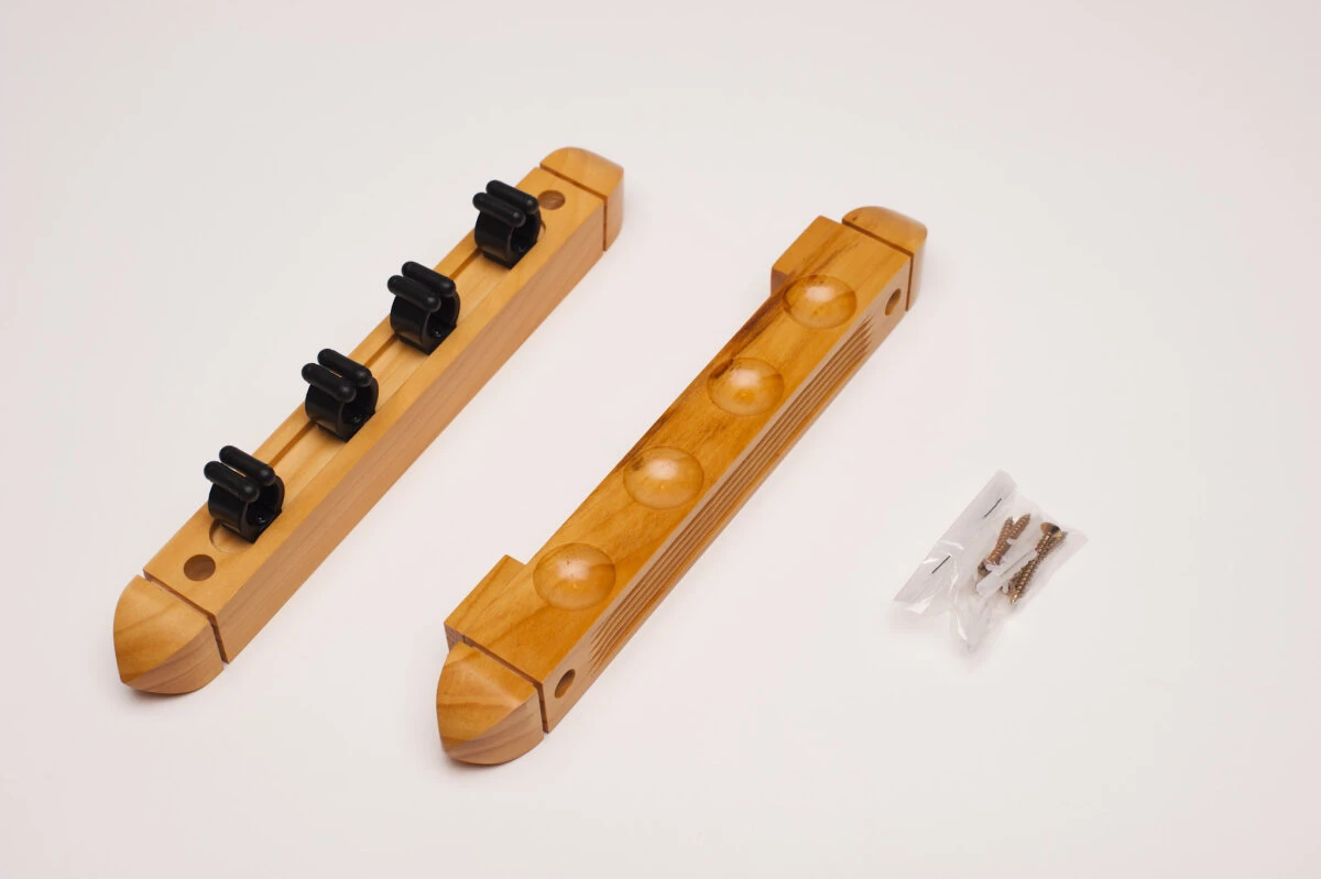 Wandhalterung Für Vier Queues, Holz, Braun 1 Wandhalterung Für Vier Queues, Holz, Braun